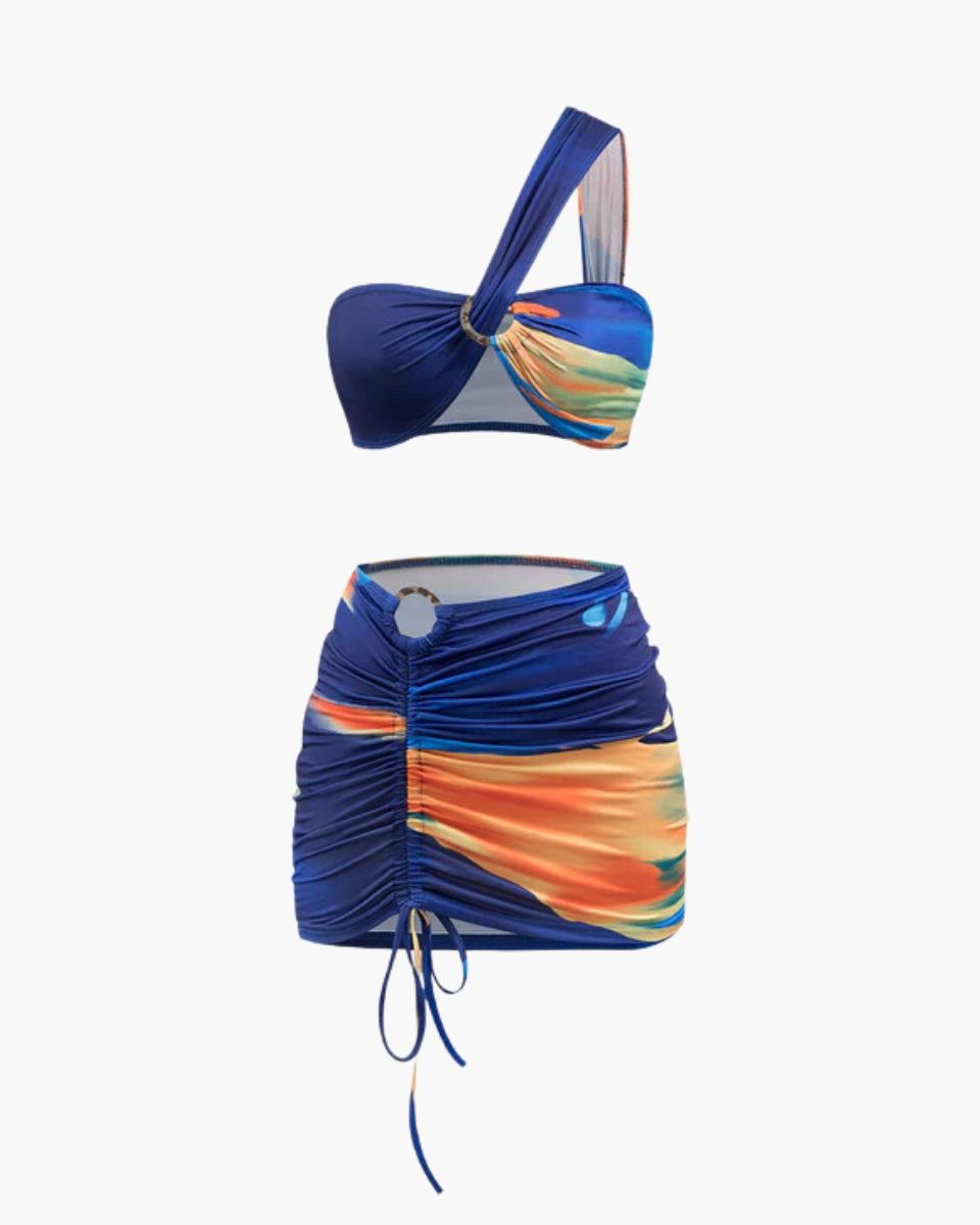 Elyora – Trendy look – Crop top and skirt set-Apparel & Accessories > Clothing > Swimwear > Multi-Piece Swim Sets-Cíelo Fióra Atelier