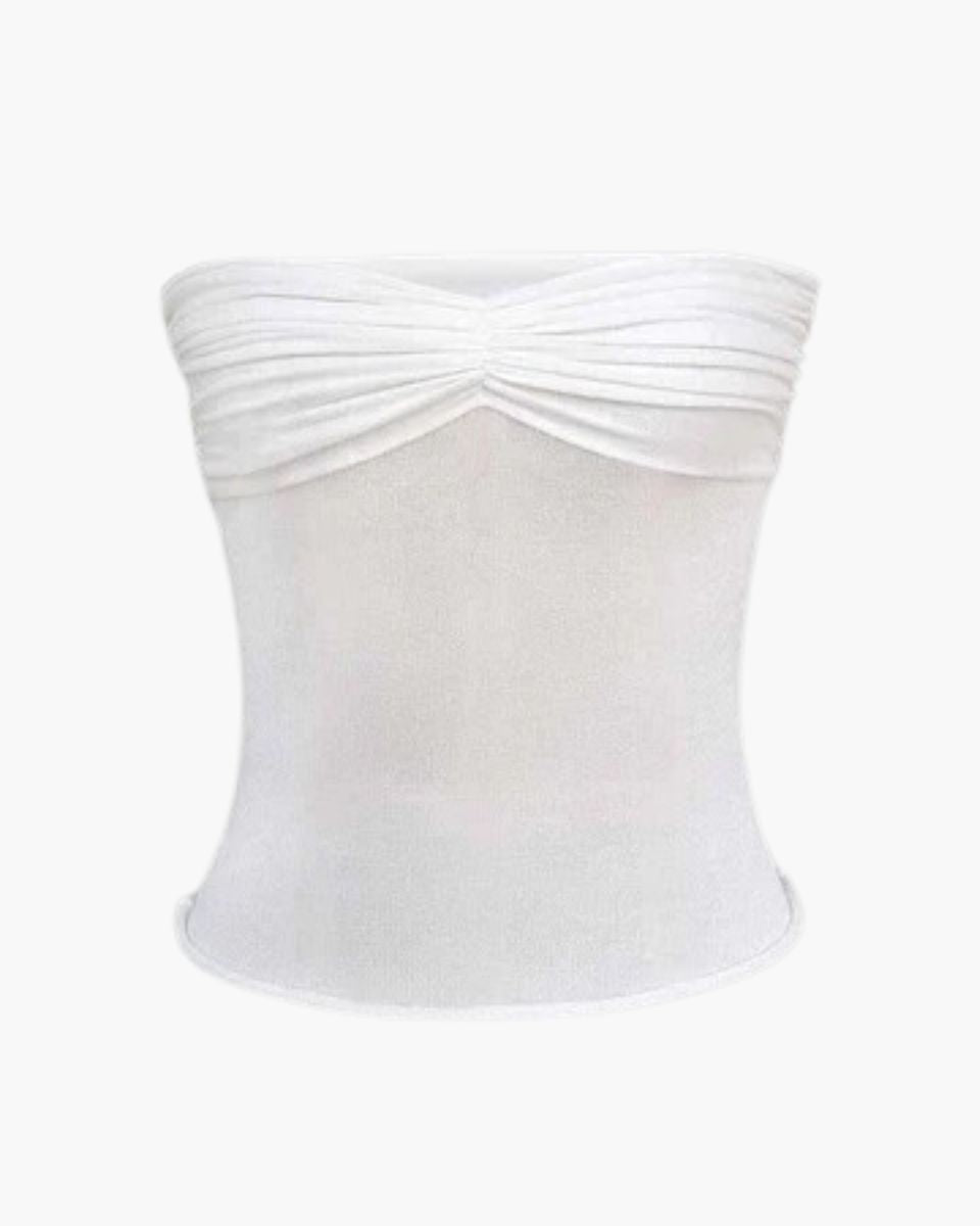 Esmé – Sleek tube design – Mesh bralet top-Apparel & Accessories > Clothing > Tops > Crop Tops-Cíelo Fióra Atelier