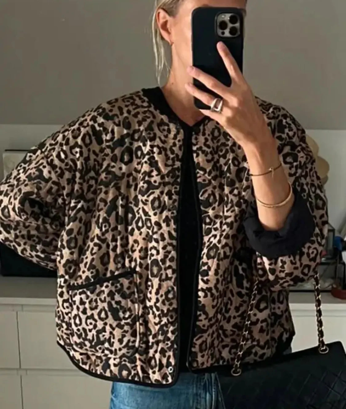 Esméralda – Leopard pattern – Single-breasted coat-Apparel & Accessories > Clothing > Outerwear > Coats & Jackets > Long Coats-Cíelo Fióra Atelier