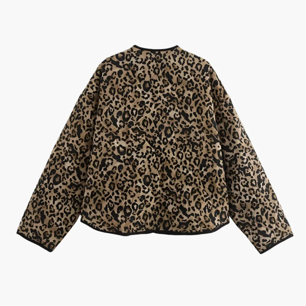 Esméralda – Leopard pattern – Single-breasted coat-Apparel & Accessories > Clothing > Outerwear > Coats & Jackets > Long Coats-Cíelo Fióra Atelier