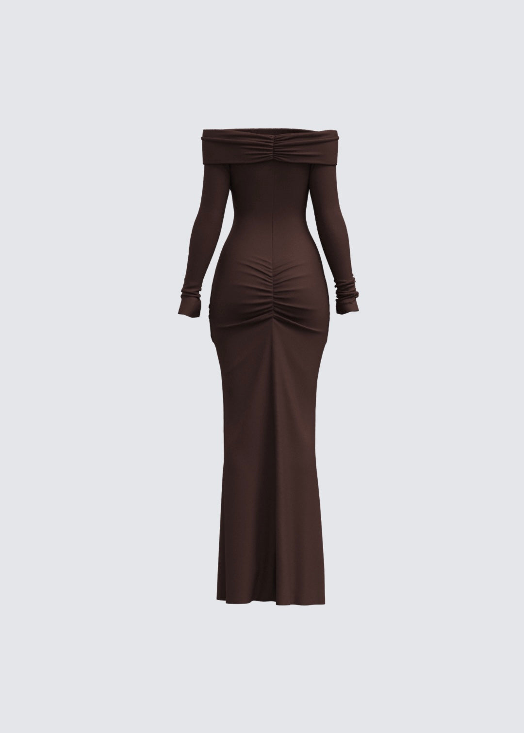 Eugénia – Ruched waist – Brown gown-Apparel & Accessories > Clothing > Dresses > Formal Dresses-Cíelo Fióra Atelier