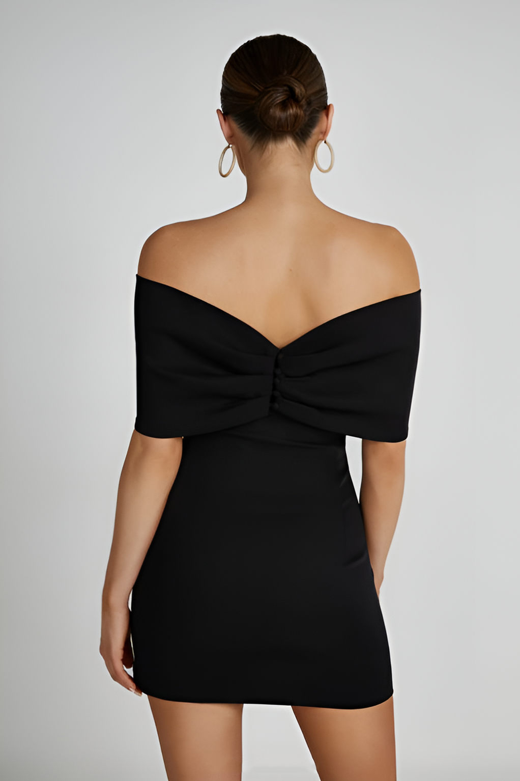 Faelina – Off-the-shoulder – Bow-accent dress-Apparel & Accessories > Clothing > Dresses > Cocktail Dresses-Cíelo Fióra Atelier