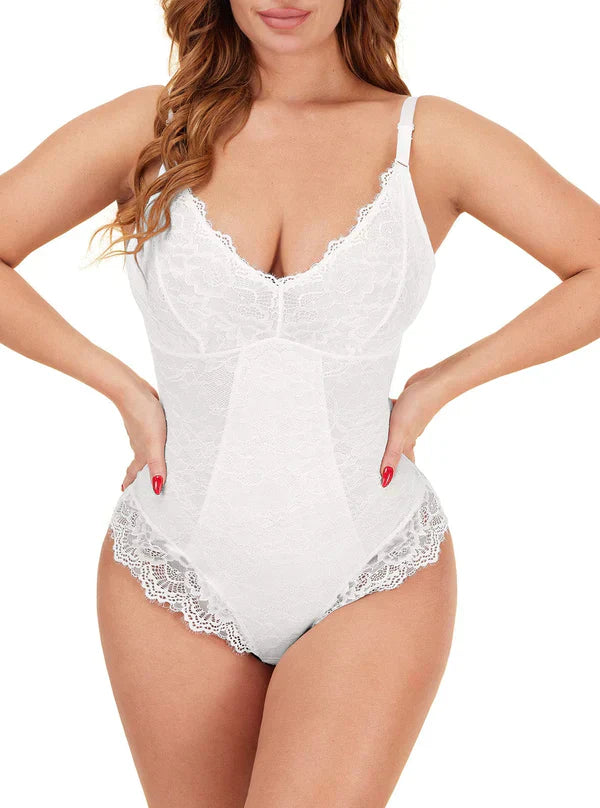 Garance – Lace adjustable fit – Shaping body-Apparel & Accessories > Clothing > Underwear & Shapewear > Shapewear > Lace Bodysuits-Cíelo Fióra Atelier