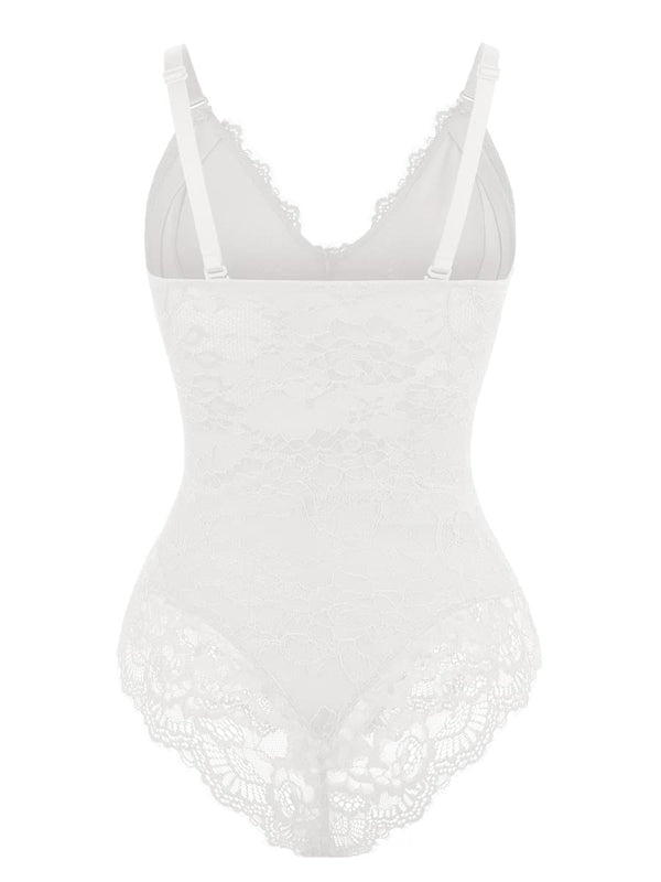 Garance – Lace adjustable fit – Shaping body-Apparel & Accessories > Clothing > Underwear & Shapewear > Shapewear > Lace Bodysuits-Cíelo Fióra Atelier