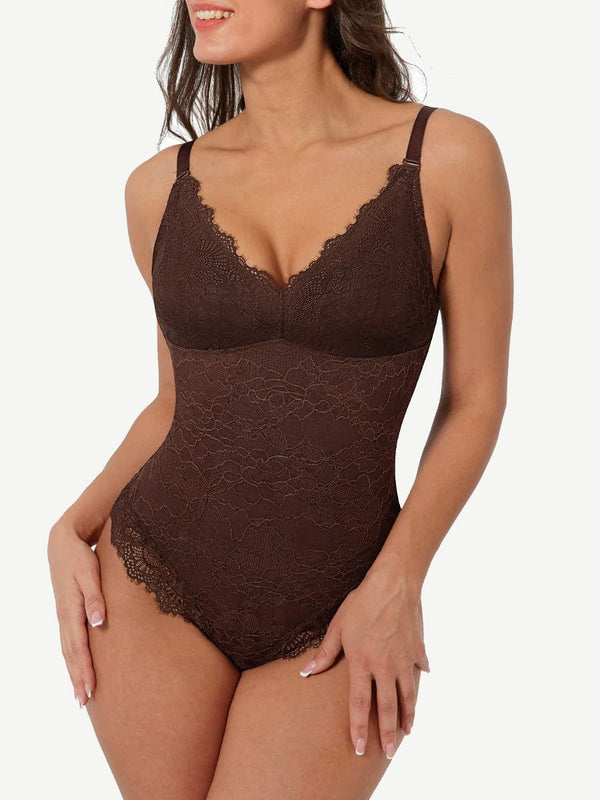 Garance – Lace adjustable fit – Shaping body-Apparel & Accessories > Clothing > Underwear & Shapewear > Shapewear > Lace Bodysuits-Cíelo Fióra Atelier