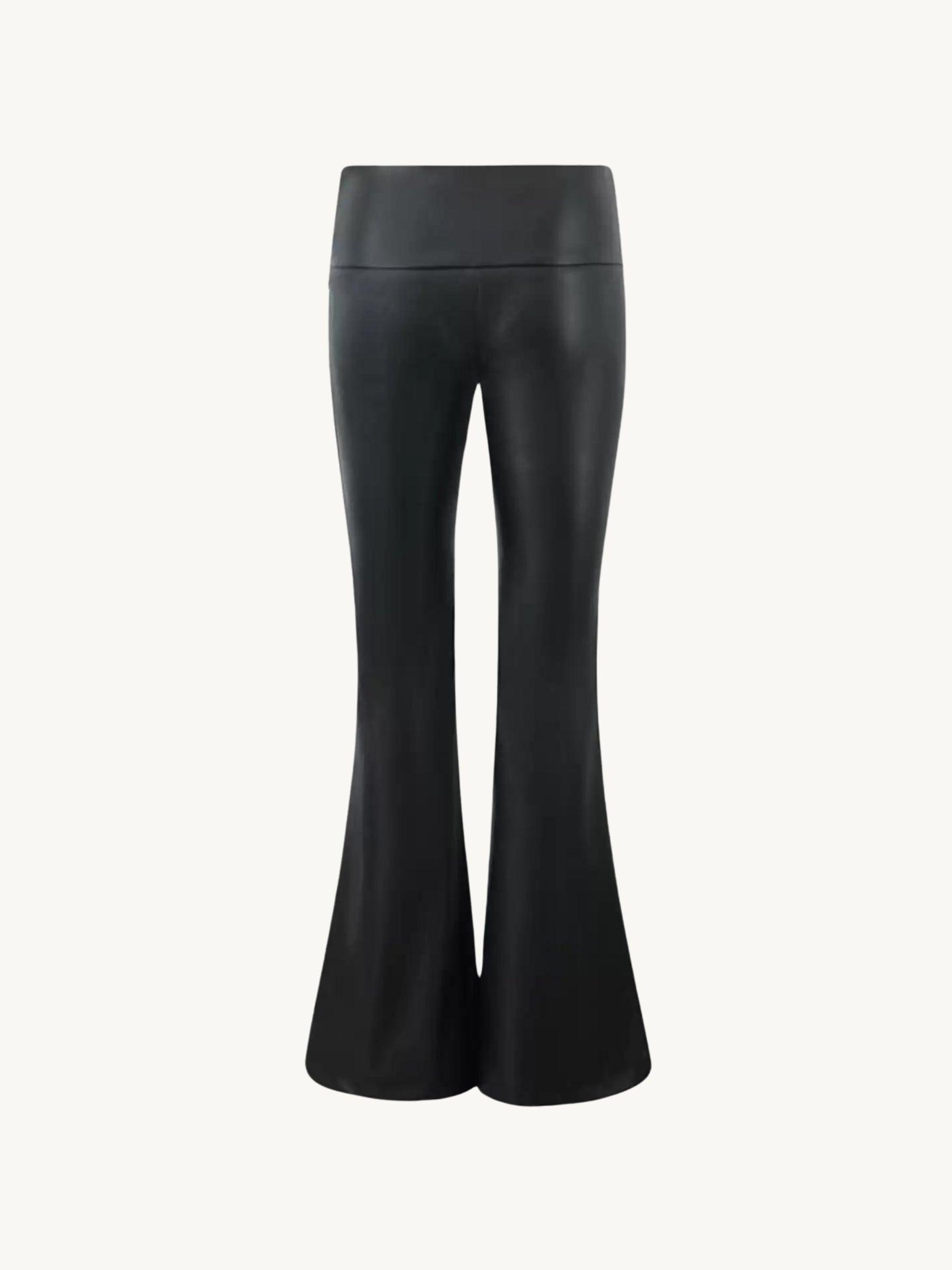 Giordana – Low-rise design – Faux leather pants-Apparel & Accessories > Clothing > Pants > Faux Leather Pants-Cíelo Fióra Atelier