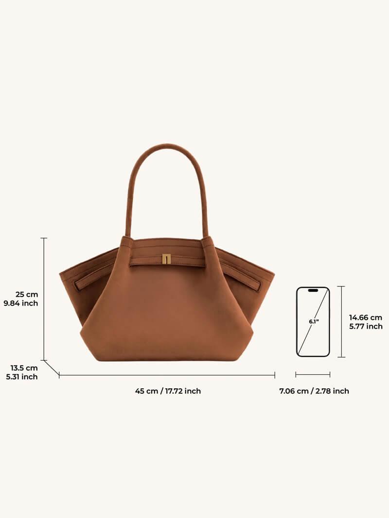 Giulia – Casual elegance – Suede shopper-Apparel & Accessories > Handbags, Wallets & Cases > Handbags > Shopper Bags-Cíelo Fióra Atelier