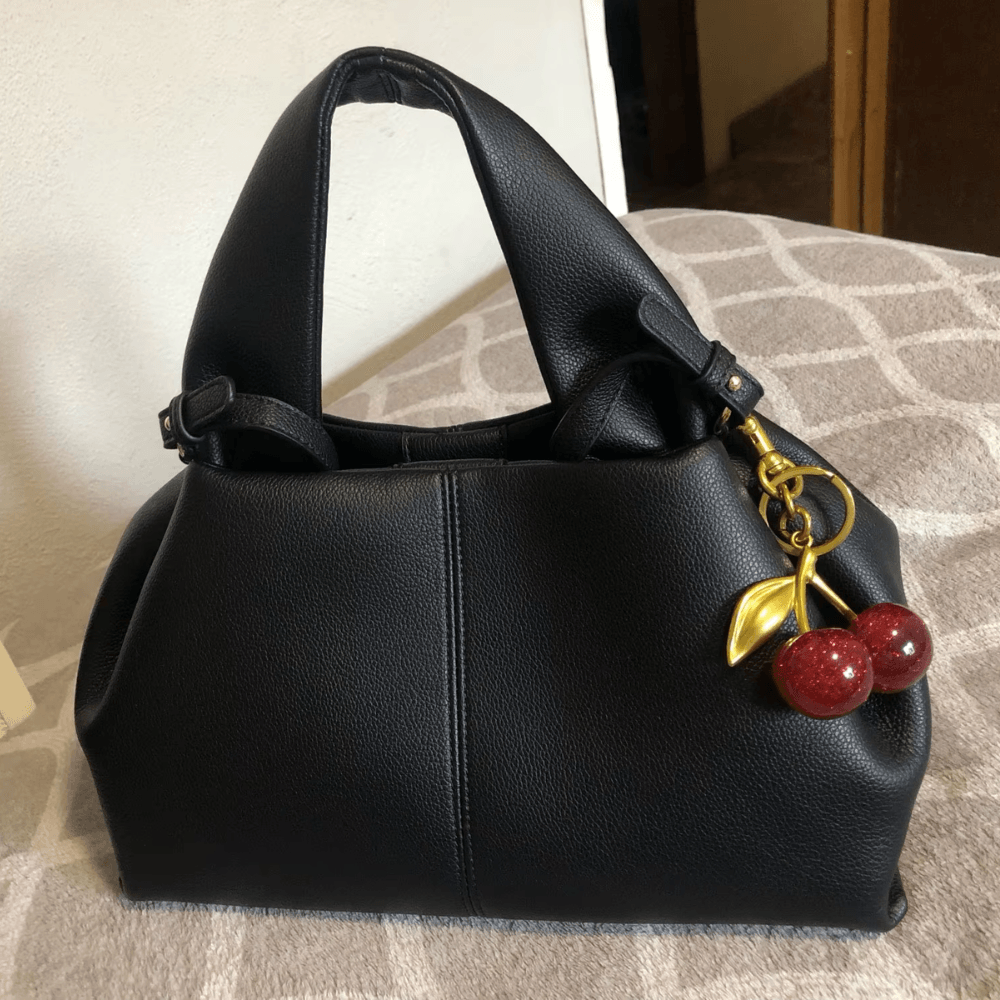 Hard Cherry – Bold design – Bag charm-Apparel & Accessories > Handbags, Wallets & Cases > Handbag Accessories > Charms-Cíelo Fióra Atelier