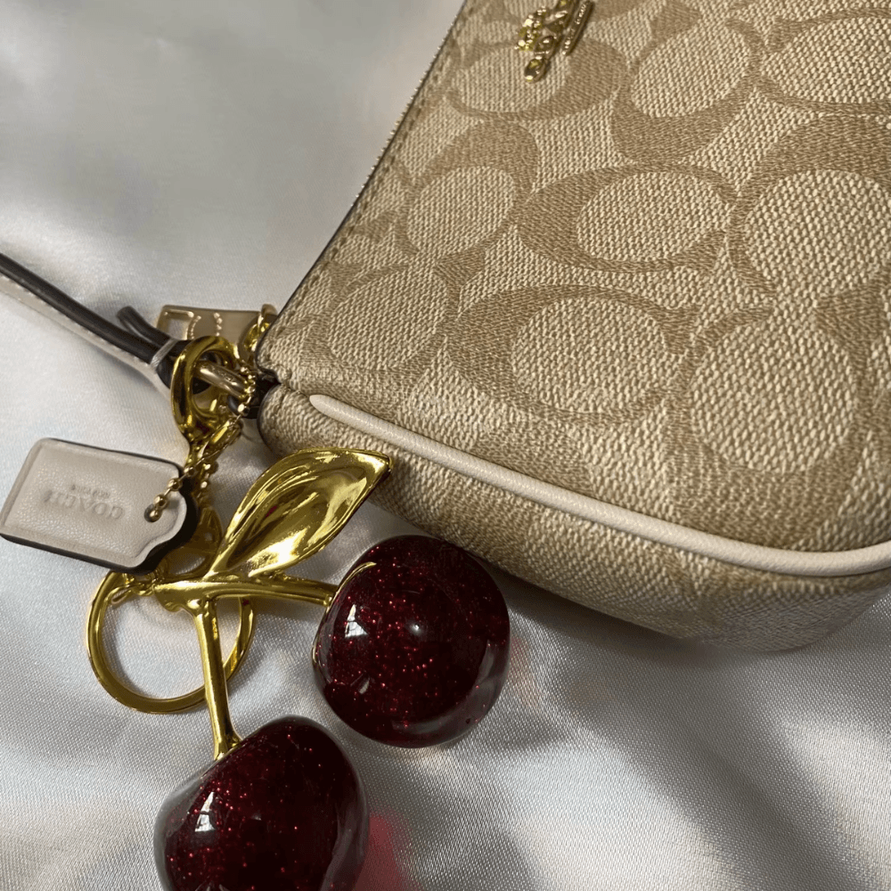 Hard Cherry – Bold design – Bag charm-Apparel & Accessories > Handbags, Wallets & Cases > Handbag Accessories > Charms-Cíelo Fióra Atelier