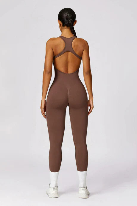 Imara – Built-in bra – All-day gym jumpsuit-Apparel & Accessories > Clothing > One-Pieces & Rompers > All-Day Jumpsuits-Cíelo Fióra Atelier