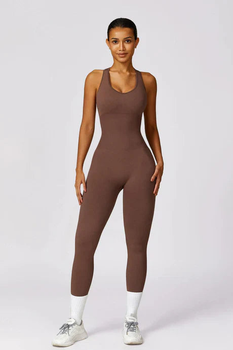 Imara – Built-in bra – All-day gym jumpsuit-Apparel & Accessories > Clothing > One-Pieces & Rompers > All-Day Jumpsuits-Cíelo Fióra Atelier