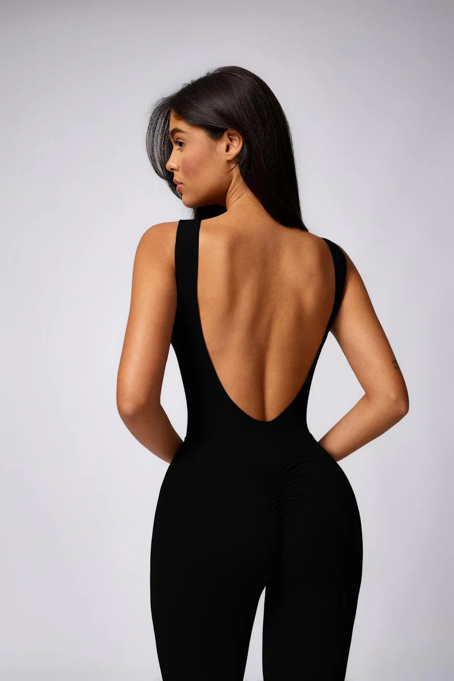 Ismay – Open-back design – Performance jumpsuit-Apparel & Accessories > Clothing > One-Pieces & Rompers > Active Jumpsuits-Cíelo Fióra Atelier