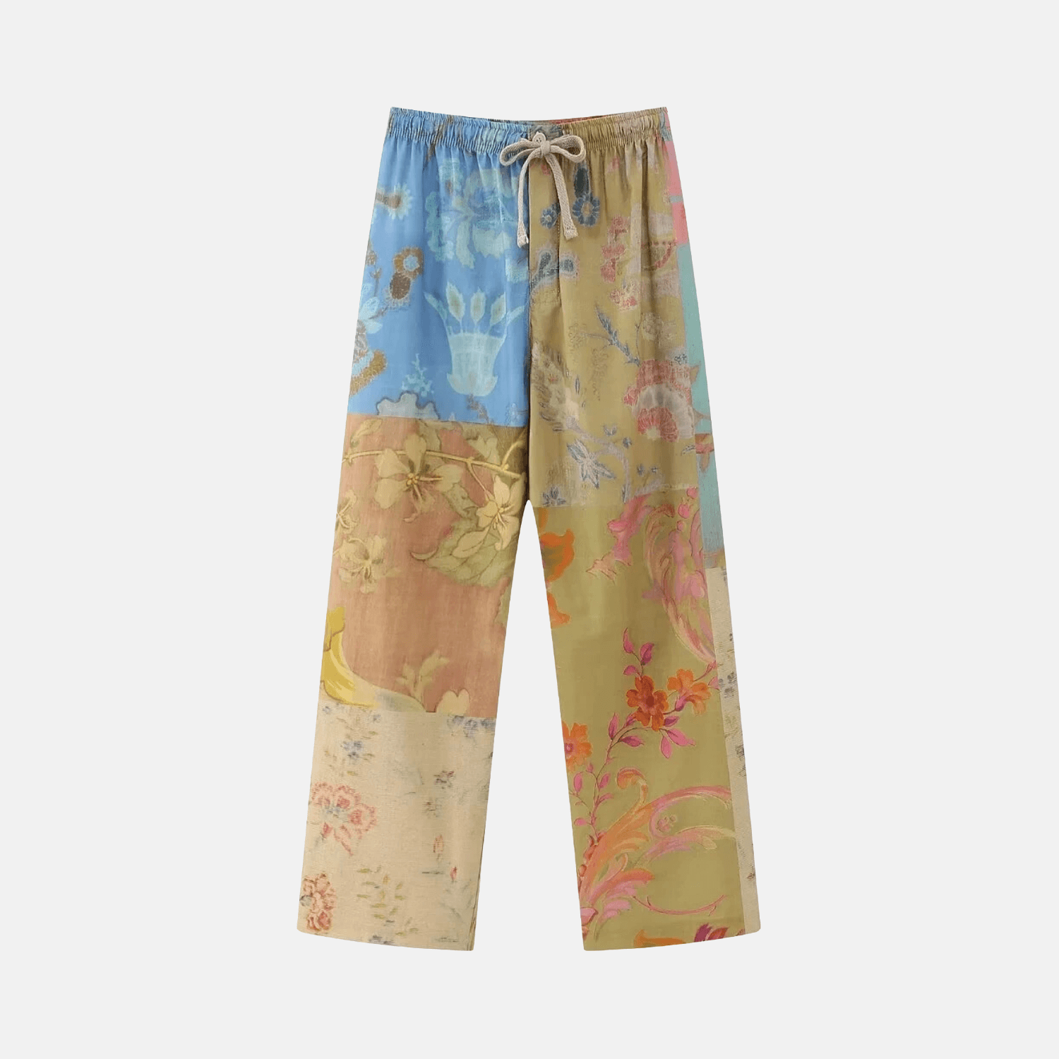 Lazari – Vibrant hues – Patchwork trousers-Apparel & Accessories > Clothing > Pants > Statement Pants-Cíelo Fióra Atelier