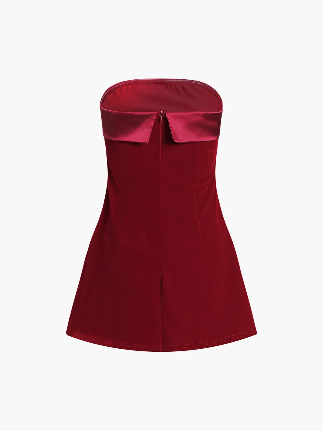 Léa – Strapless design – Velvet mini dress-Apparel & Accessories > Clothing > Dresses > Velvet Dresses-Cíelo Fióra Atelier