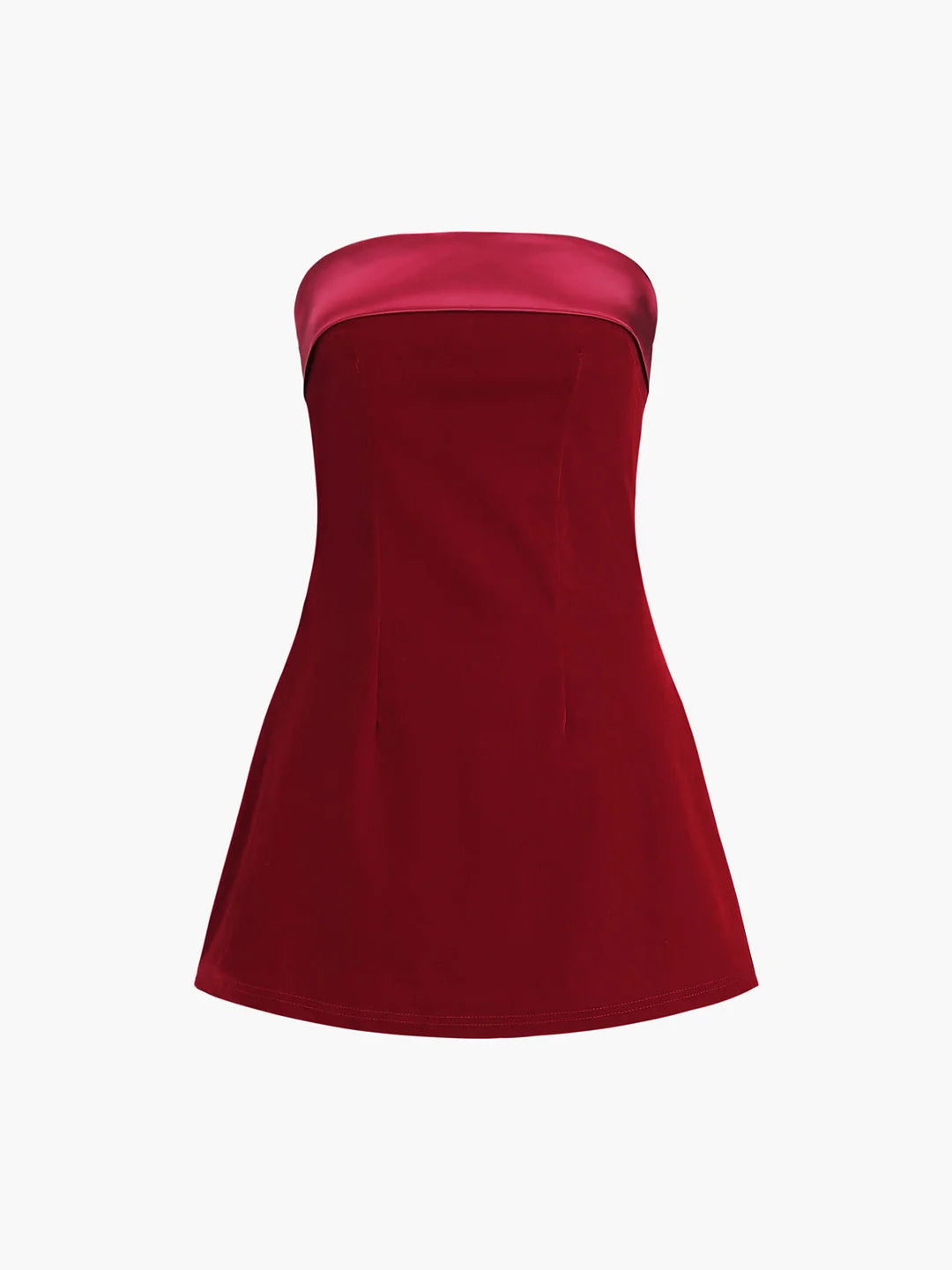 Léa – Strapless design – Velvet mini dress-Apparel & Accessories > Clothing > Dresses > Velvet Dresses-Cíelo Fióra Atelier