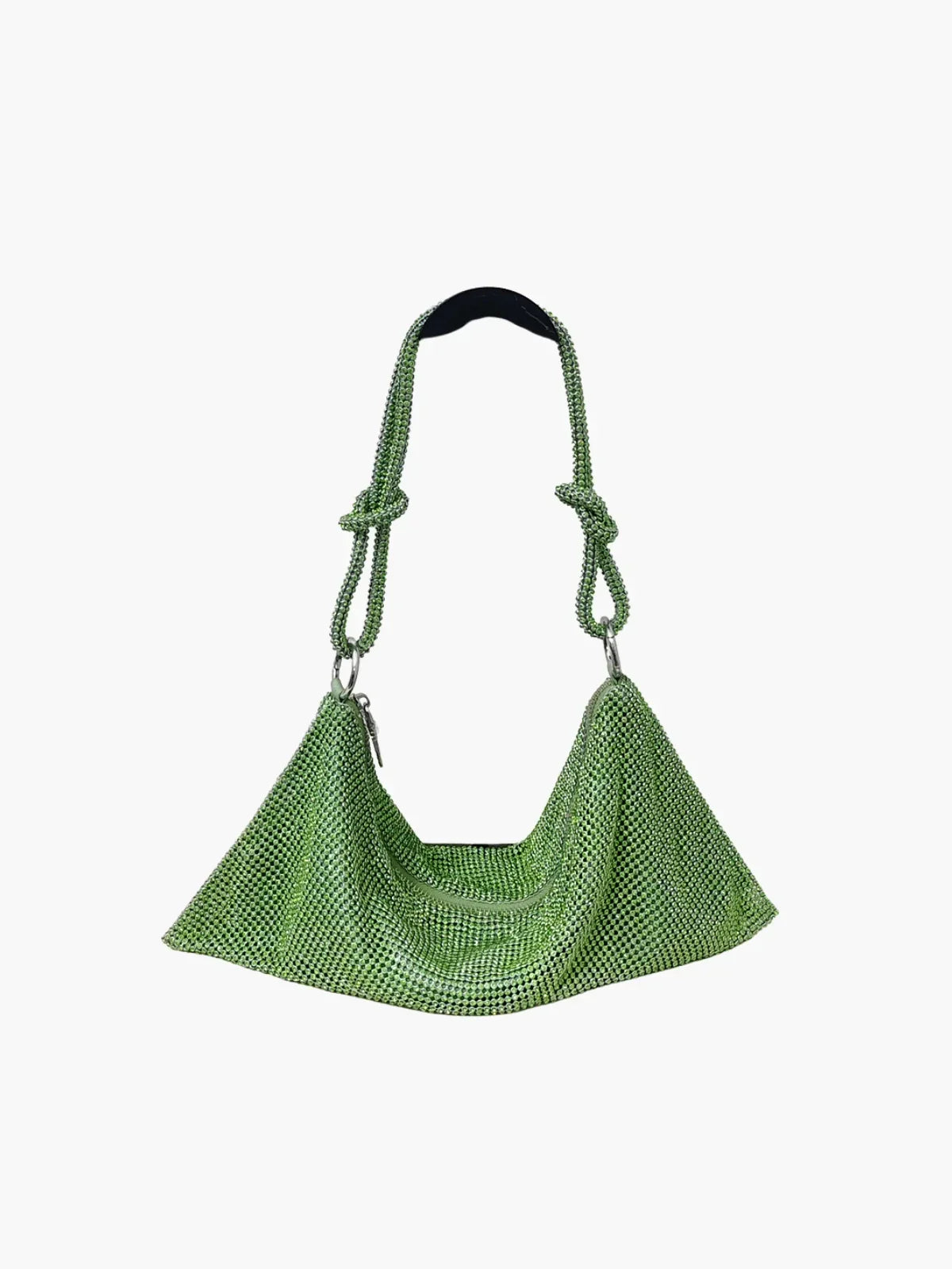 Liana – Knotted handle – Crystal mesh shoulder bag-Apparel & Accessories > Handbags > Evening Bags > Shoulder Bags-Cíelo Fióra Atelier