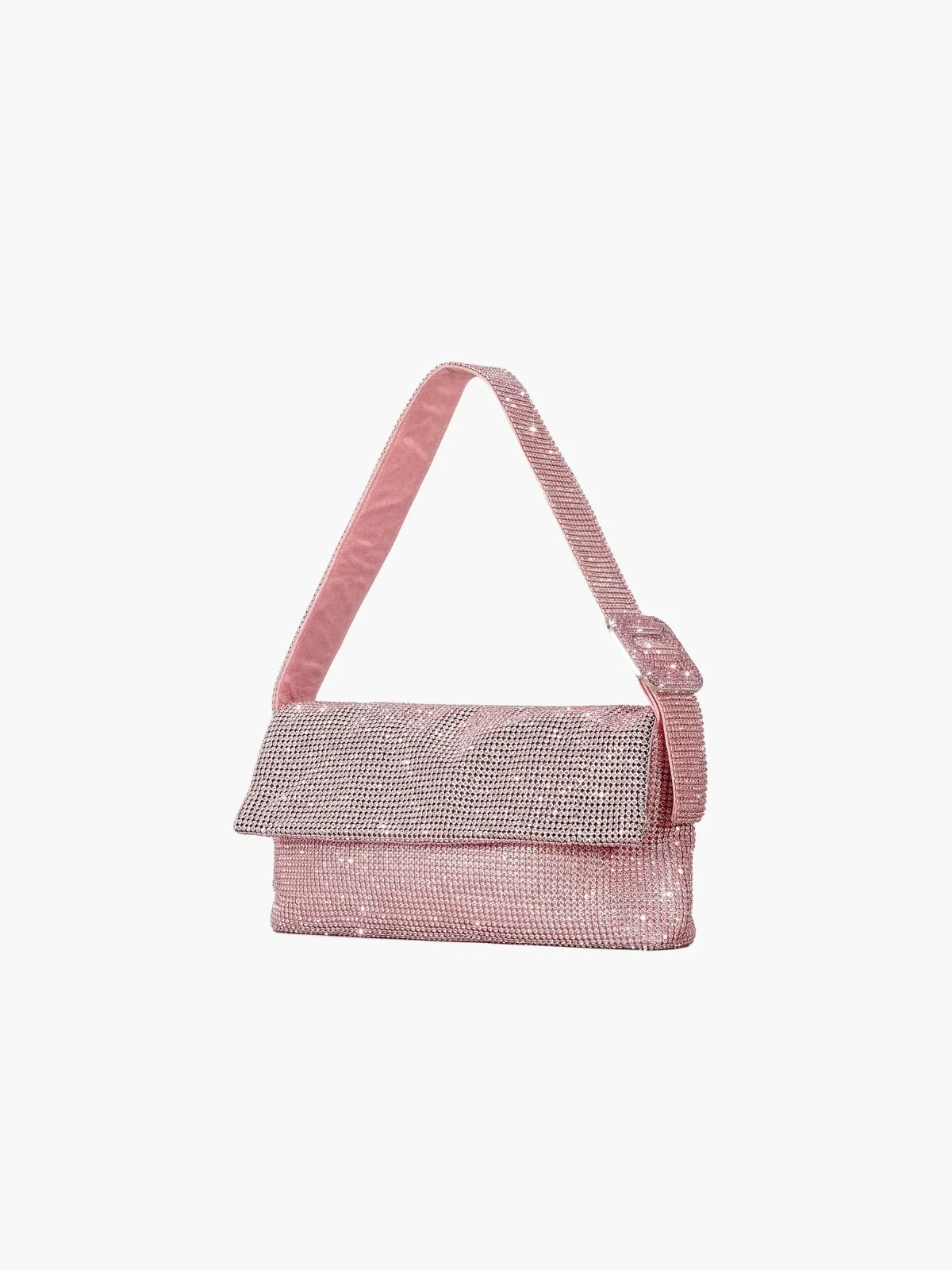 Livia – Fold-over flap – Crystal shoulder bag-Apparel & Accessories > Handbags > Evening Bags > Crystal Bags-Cíelo Fióra Atelier