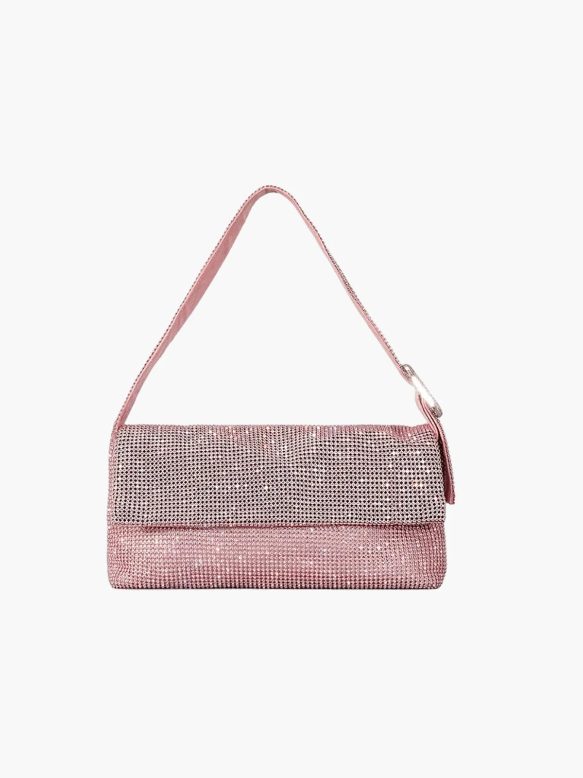 Livia – Fold-over flap – Crystal shoulder bag-Apparel & Accessories > Handbags > Evening Bags > Crystal Bags-Cíelo Fióra Atelier