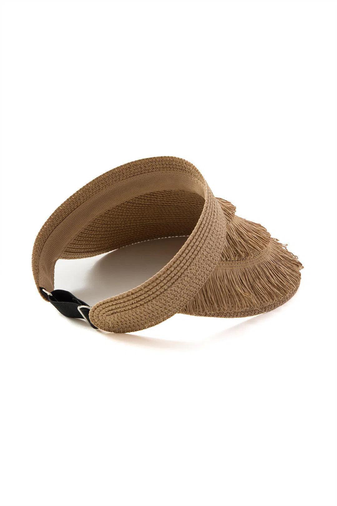 Lorielle – Summer fringe – Wide-brim visor-Apparel & Accessories > Clothing Accessories > Hats > Visors-Cíelo Fióra Atelier