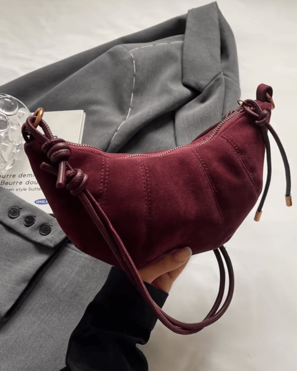 Lucy – Compact stylish design – Velvet crossbody bag-Apparel & Accessories > Handbags, Wallets & Cases > Handbags > Crossbody Bags-Cíelo Fióra Atelier