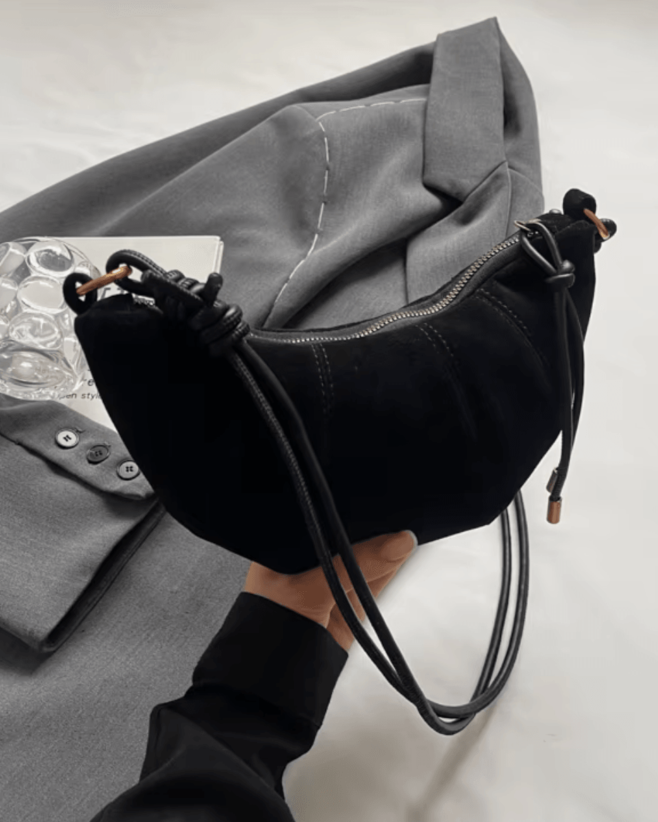 Lucy – Compact stylish design – Velvet crossbody bag-Apparel & Accessories > Handbags, Wallets & Cases > Handbags > Crossbody Bags-Cíelo Fióra Atelier