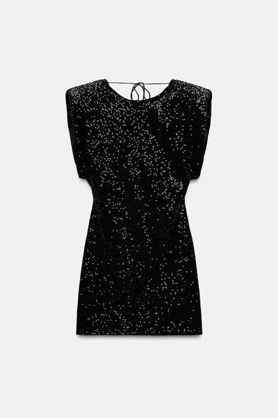 Lumina – Glamorous design – Sequin mini dress-Apparel & Accessories > Clothing > Dresses > Sequin Dresses-Cíelo Fióra Atelier