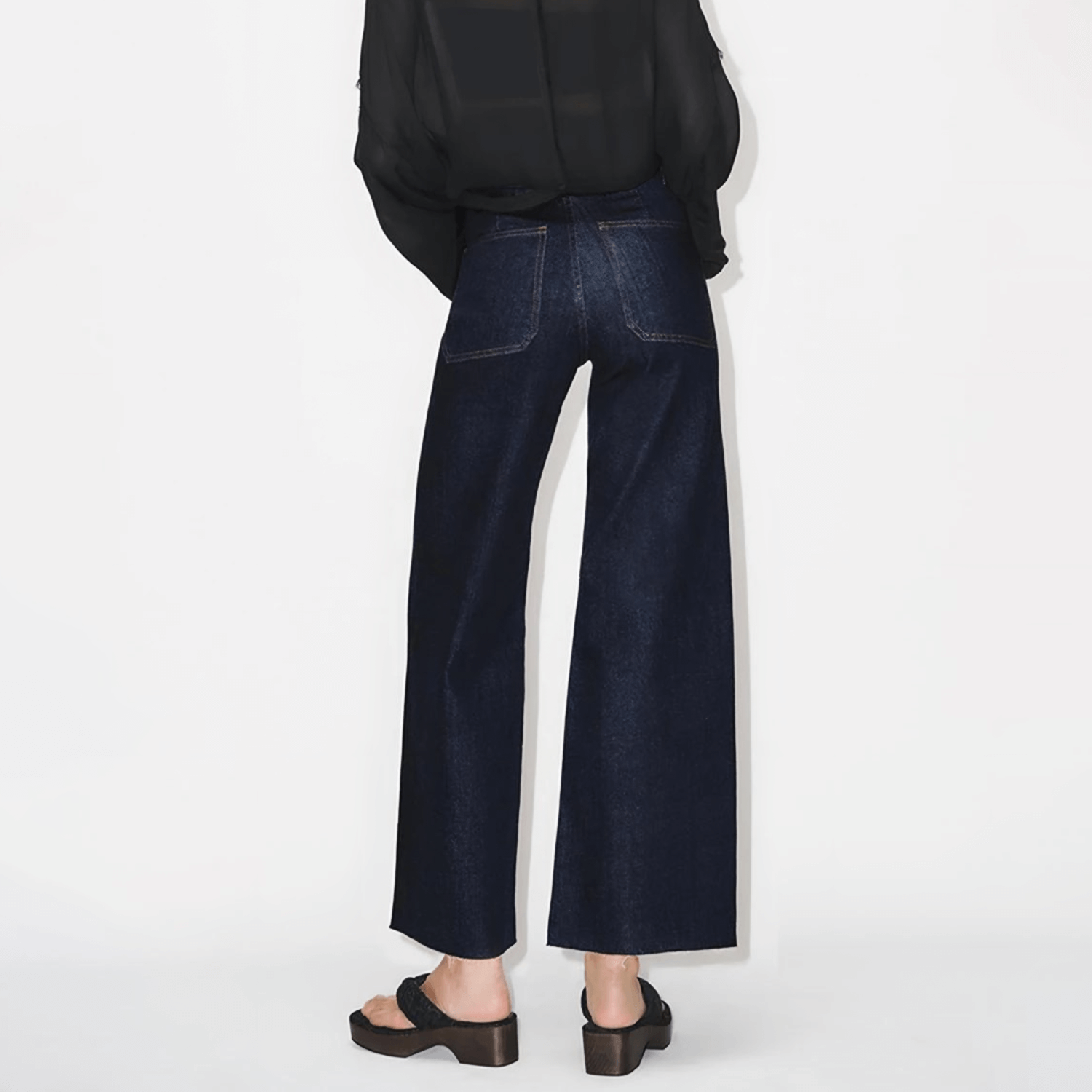 Lureva – Applied front pockets – Denim trousers