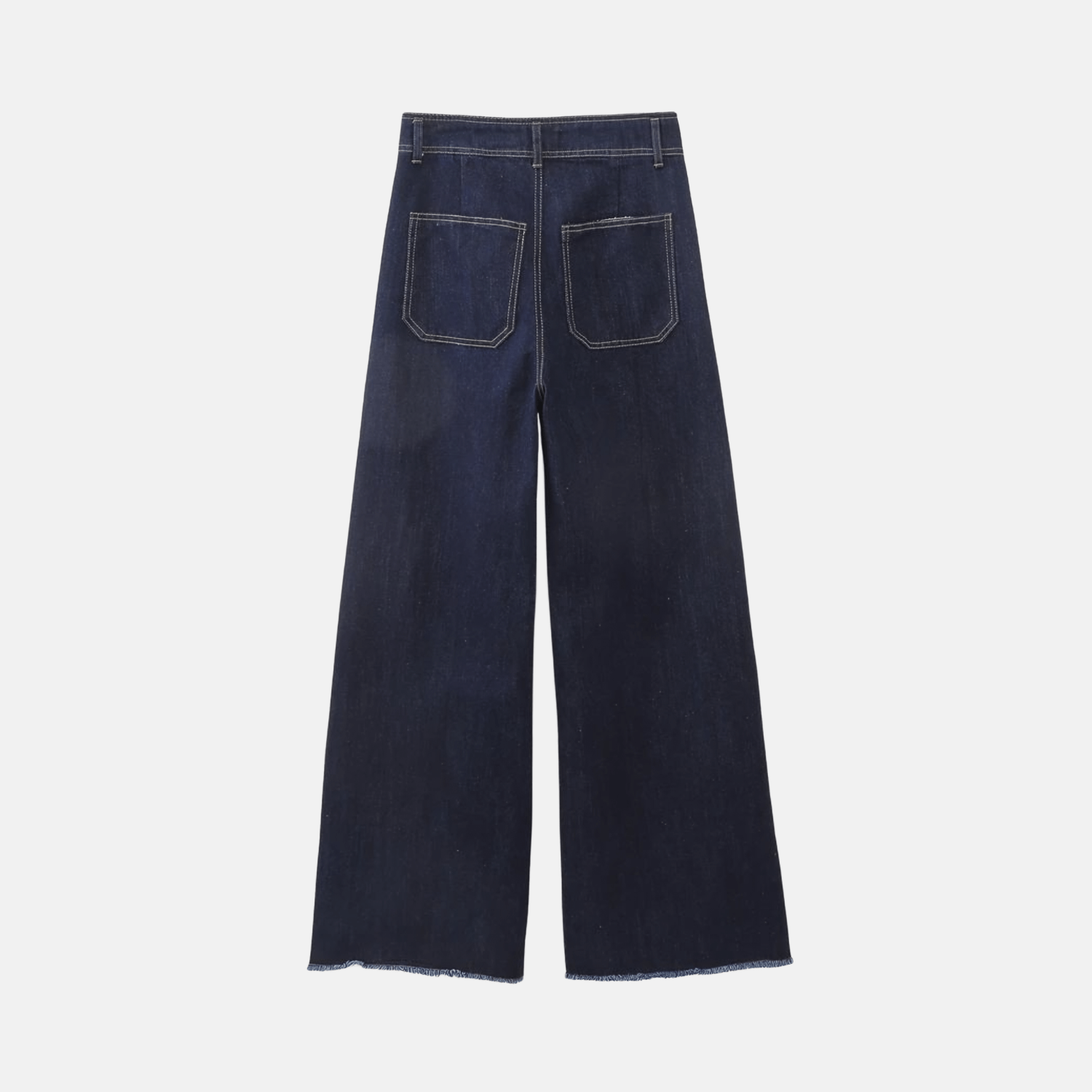 Lureva – Applied front pockets – Denim trousers