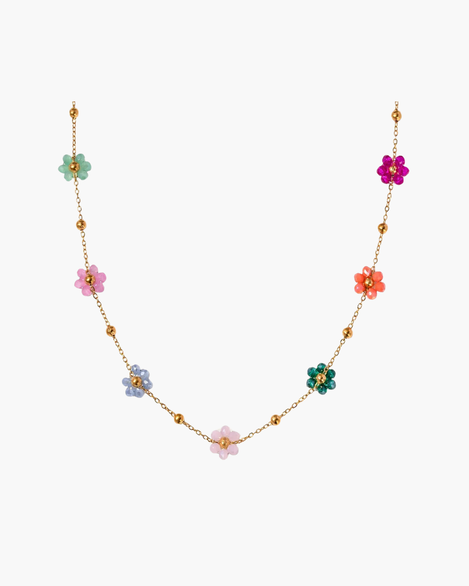 Maevia – Handcrafted floral beads – Flower pendant-Apparel & Accessories > Jewelry > Necklaces > Pendants-Cíelo Fióra Atelier