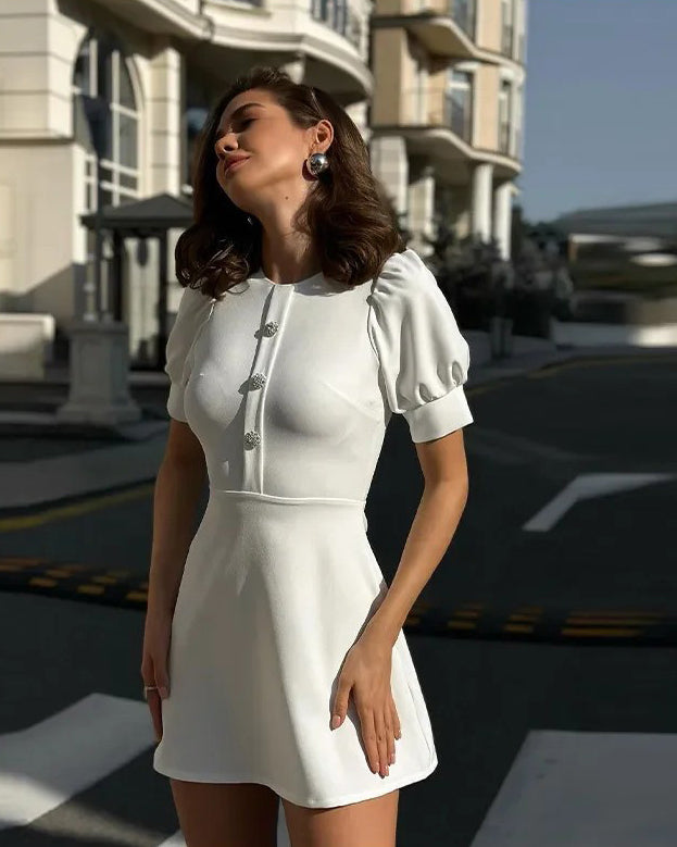 Meliora – Classic collar – Tailored dress-Apparel & Accessories > Clothing > Dresses > Work Dresses-Cíelo Fióra Atelier