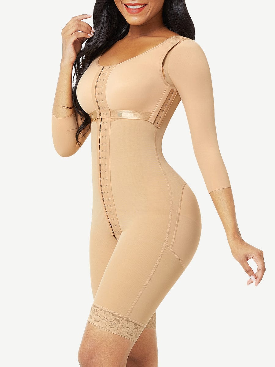 Mélisande – Gentle compression – Shaping body shaper with sleeves-Apparel & Accessories > Clothing > Underwear & Socks > Shapewear > Recovery Shapewear-Cíelo Fióra Atelier