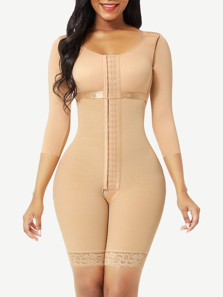 Mélisande – Gentle compression – Shaping body shaper with sleeves-Apparel & Accessories > Clothing > Underwear & Socks > Shapewear > Recovery Shapewear-Cíelo Fióra Atelier