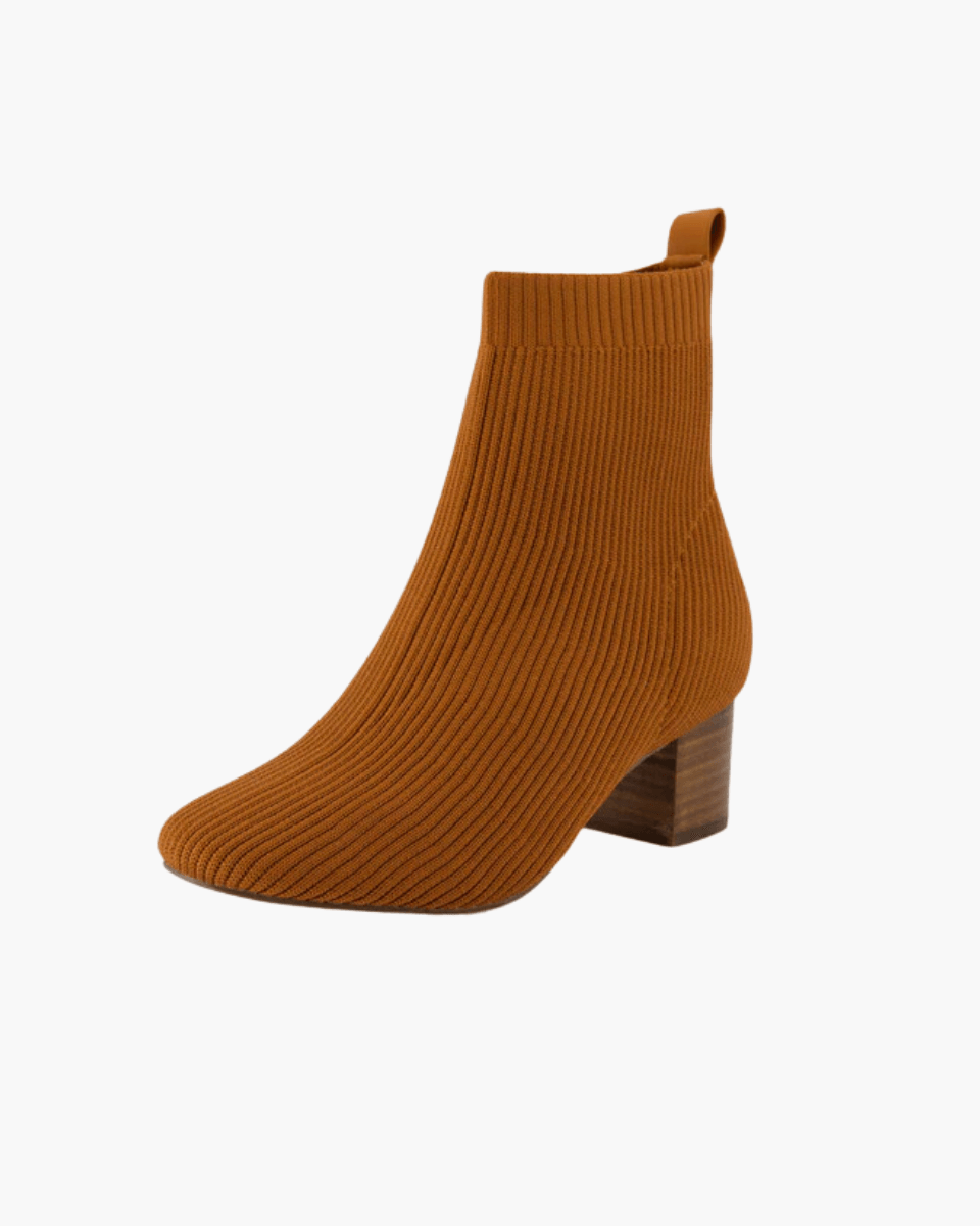 Milana – Soft knit upper – Knitted ankle boots-Apparel & Accessories > Shoes > Boots > Heeled Boots-Cíelo Fióra Atelier