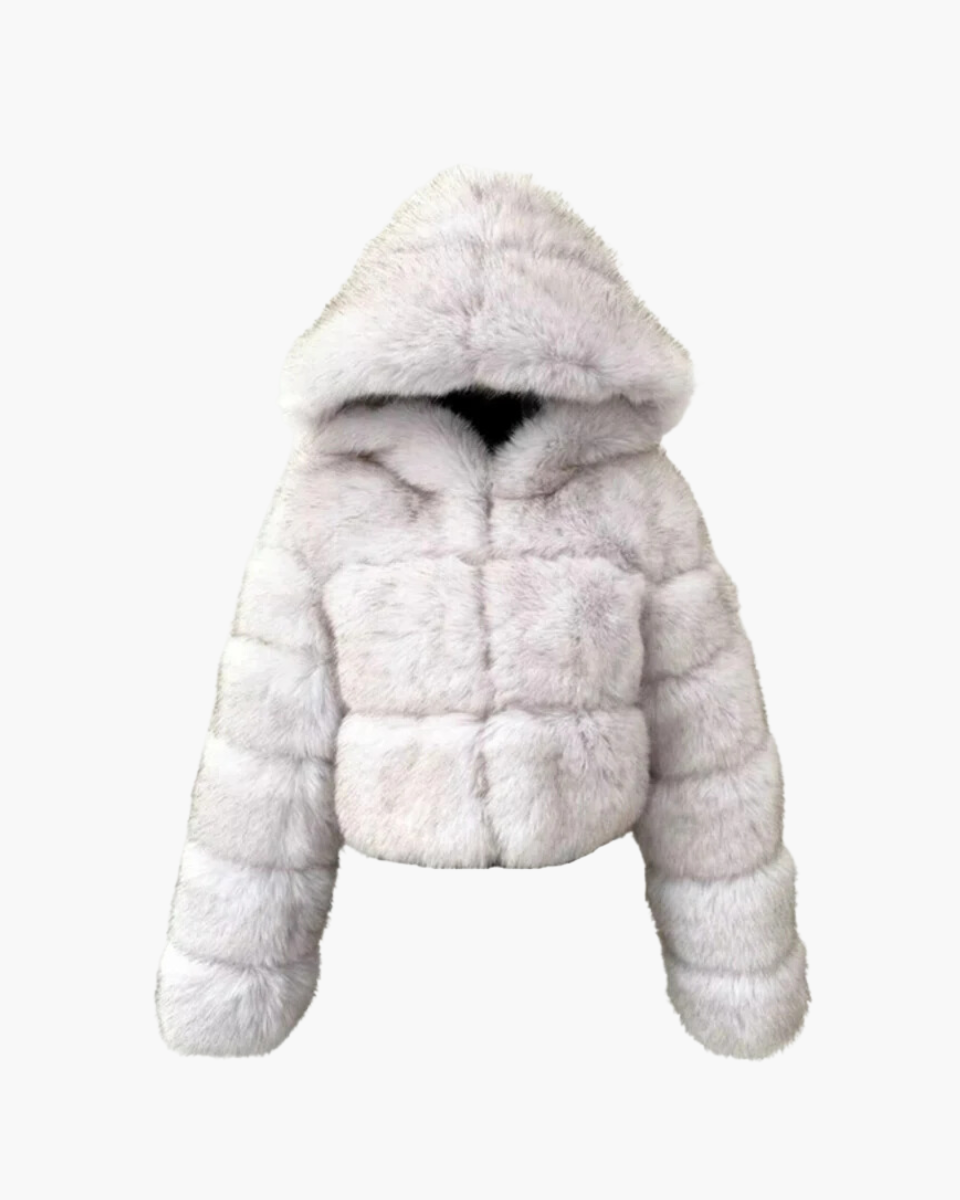 Modena – Hooded design – Faux fur waterproof coat-Apparel & Accessories > Clothing > Outerwear > Coats & Jackets > Faux Fur Coats-Cíelo Fióra Atelier