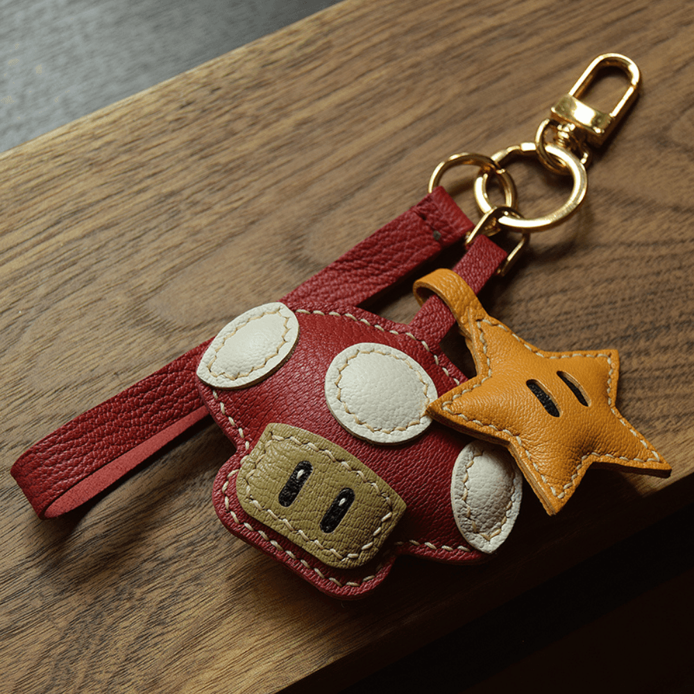 Mushroom – Whimsical design – Bag charm-Apparel & Accessories > Handbags, Wallets & Cases > Handbag Accessories > Charms-Cíelo Fióra Atelier