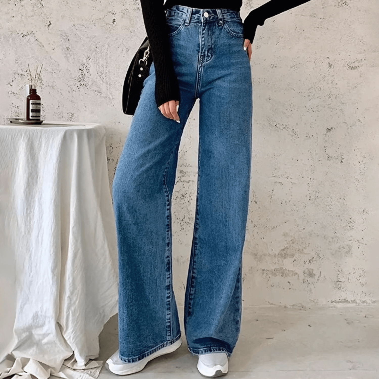 Navila – Wide-leg cut – Everyday jeans-Apparel & Accessories > Clothing > Pants > Jeans-Cíelo Fióra Atelier