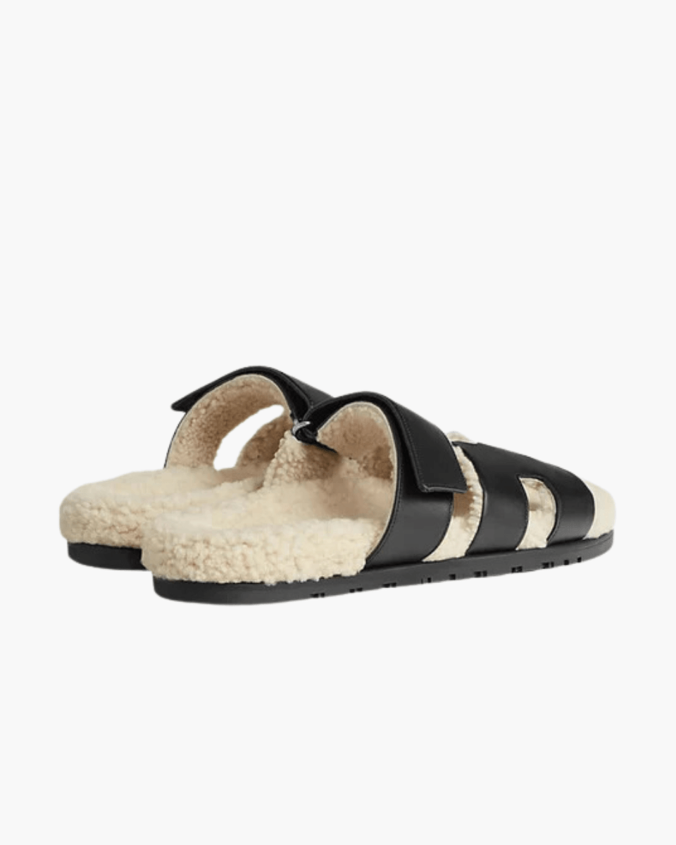 Neve – Faux shearling lining – Warm slippers-Apparel & Accessories > Shoes > Slippers > Slippers-Cíelo Fióra Atelier