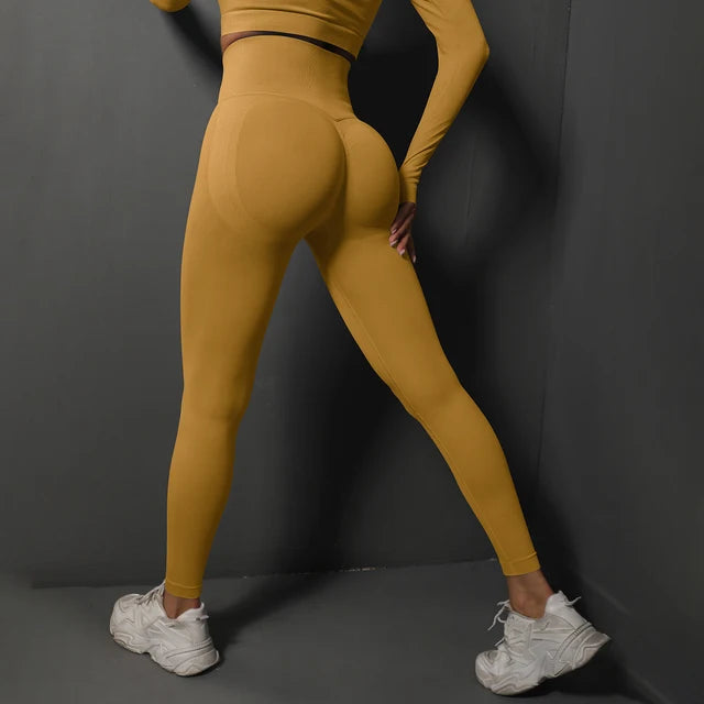 Nicoletta – Seamless design – Sleek gymwear leggings-Apparel & Accessories > Clothing > Activewear > Leggings > Seamless Leggings-Cíelo Fióra Atelier