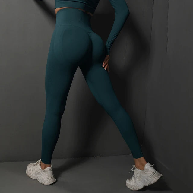 Nicoletta – Seamless design – Sleek gymwear leggings-Apparel & Accessories > Clothing > Activewear > Leggings > Seamless Leggings-Cíelo Fióra Atelier