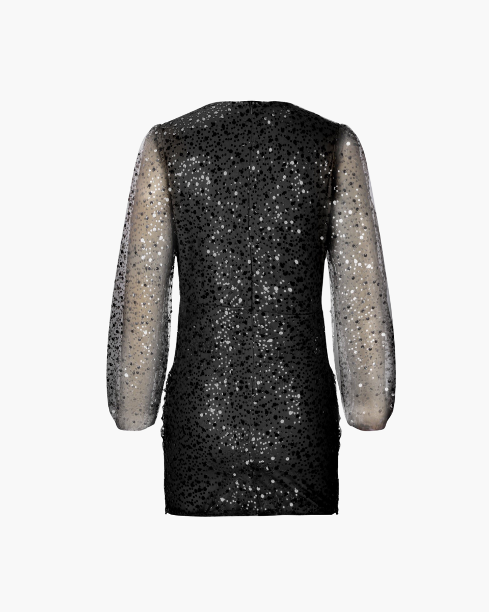 Nocturne – Zipper-up back – Sequin dress-Apparel & Accessories > Clothing > Dresses > Evening Dresses-Cíelo Fióra Atelier