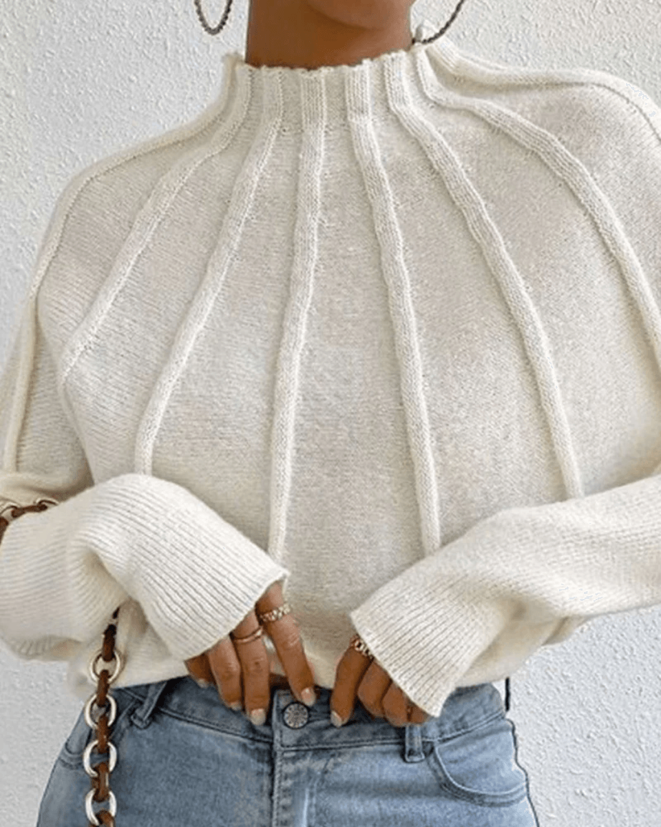 Noemia – Batwing design – Knit sweater-Apparel & Accessories > Clothing > Sweaters > Pullover Sweaters-Cíelo Fióra Atelier