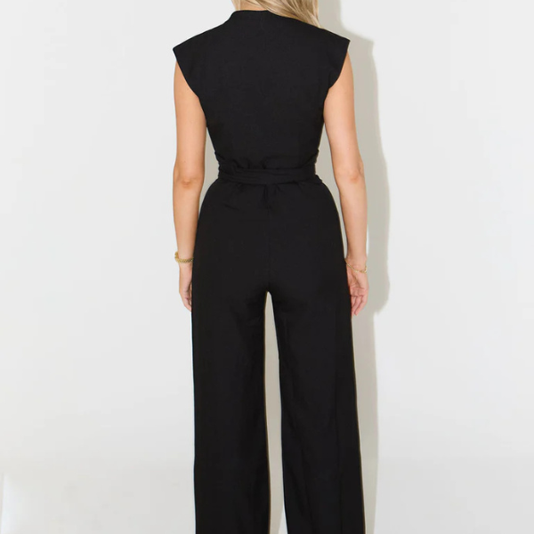 Odette – Tailored silhouette – Sleeveless jumpsuit-Apparel & Accessories > Clothing > One-Piece Suits > Versatile Jumpsuits-Cíelo Fióra Atelier