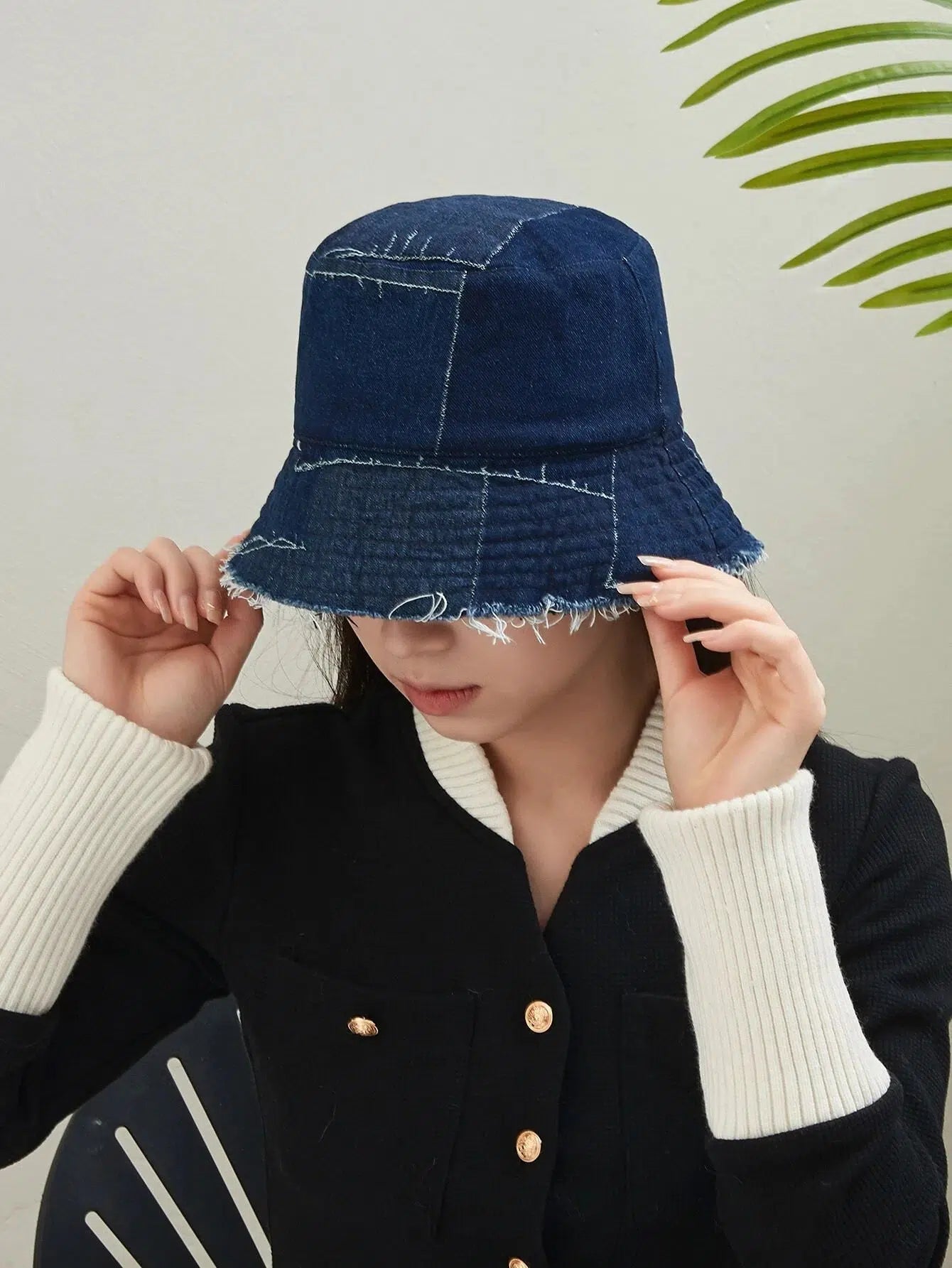 Orivette – Spliced reversible – Bucket hat-Apparel & Accessories > Clothing Accessories > Hats > Bucket Hats-Cíelo Fióra Atelier