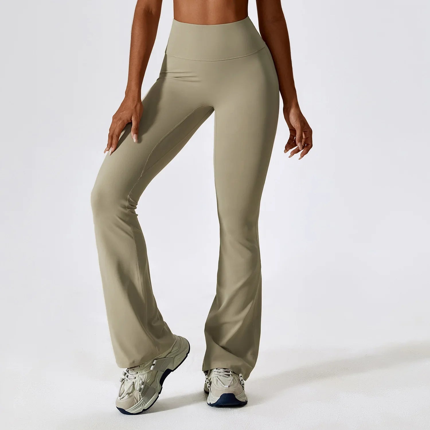 Paola – Flared leg – Flowy activewear leggings-Apparel & Accessories > Clothing > Activewear > Pants > Flared Leggings-Cíelo Fióra Atelier