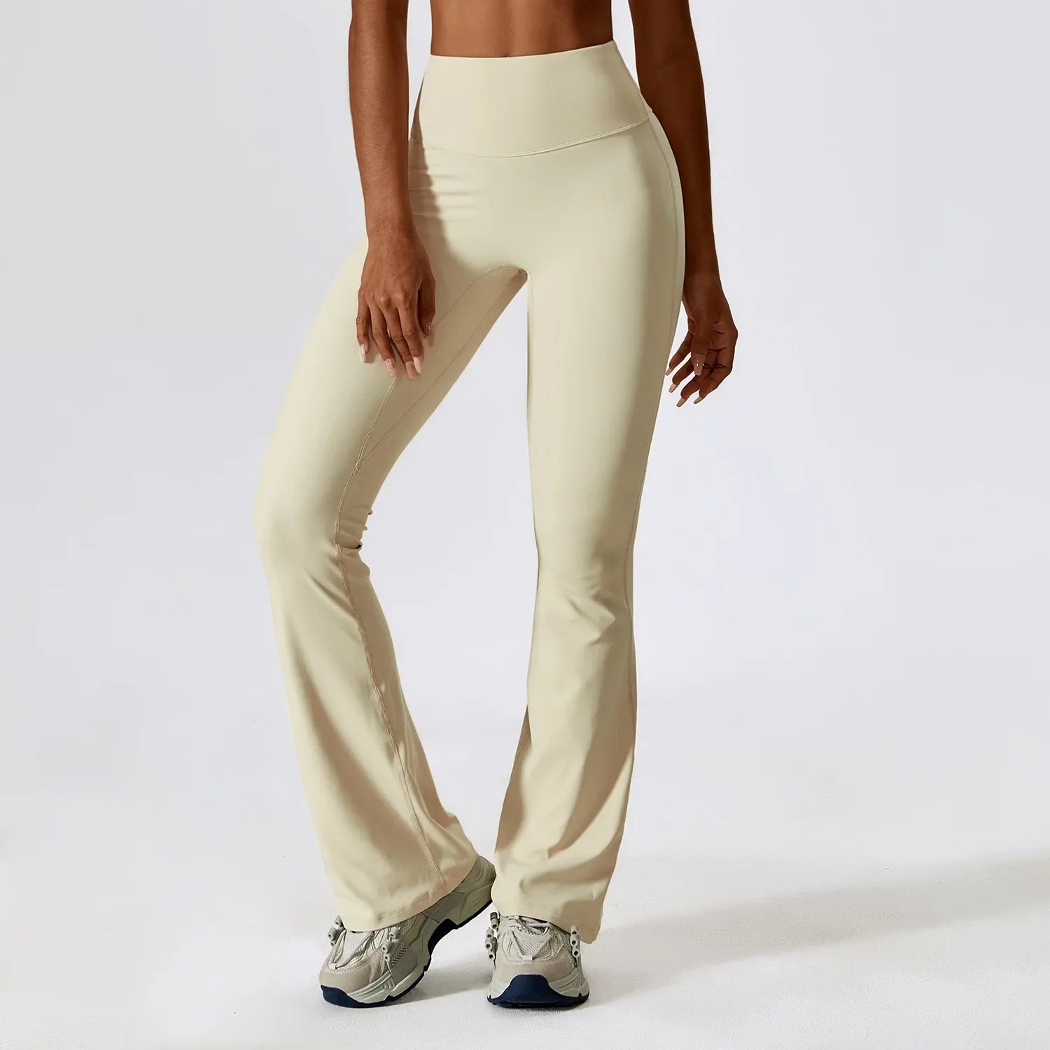 Paola – Flared leg – Flowy activewear leggings-Apparel & Accessories > Clothing > Activewear > Pants > Flared Leggings-Cíelo Fióra Atelier