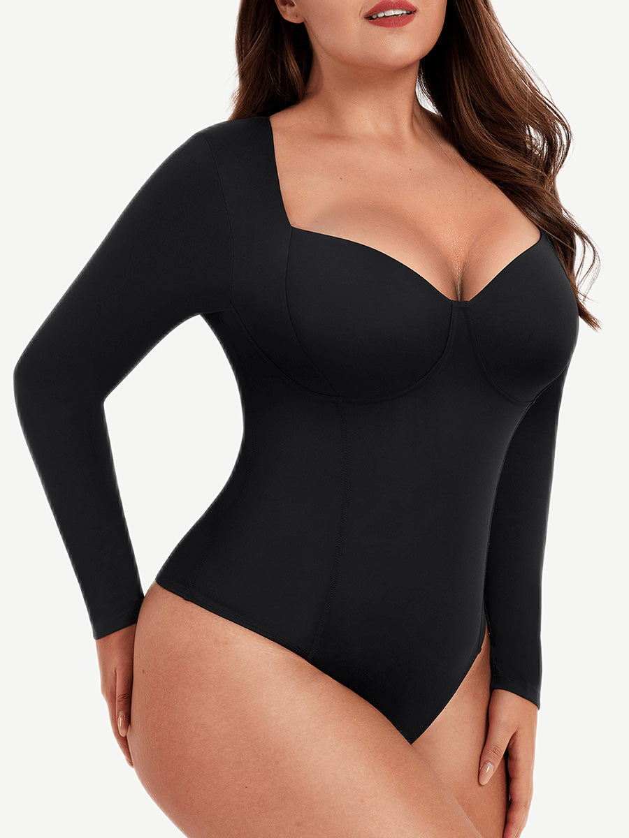 Pascaline – Square neck – Compression body-Apparel & Accessories > Clothing > Underwear & Shapewear > Shapewear > Compression Bodysuits-Cíelo Fióra Atelier