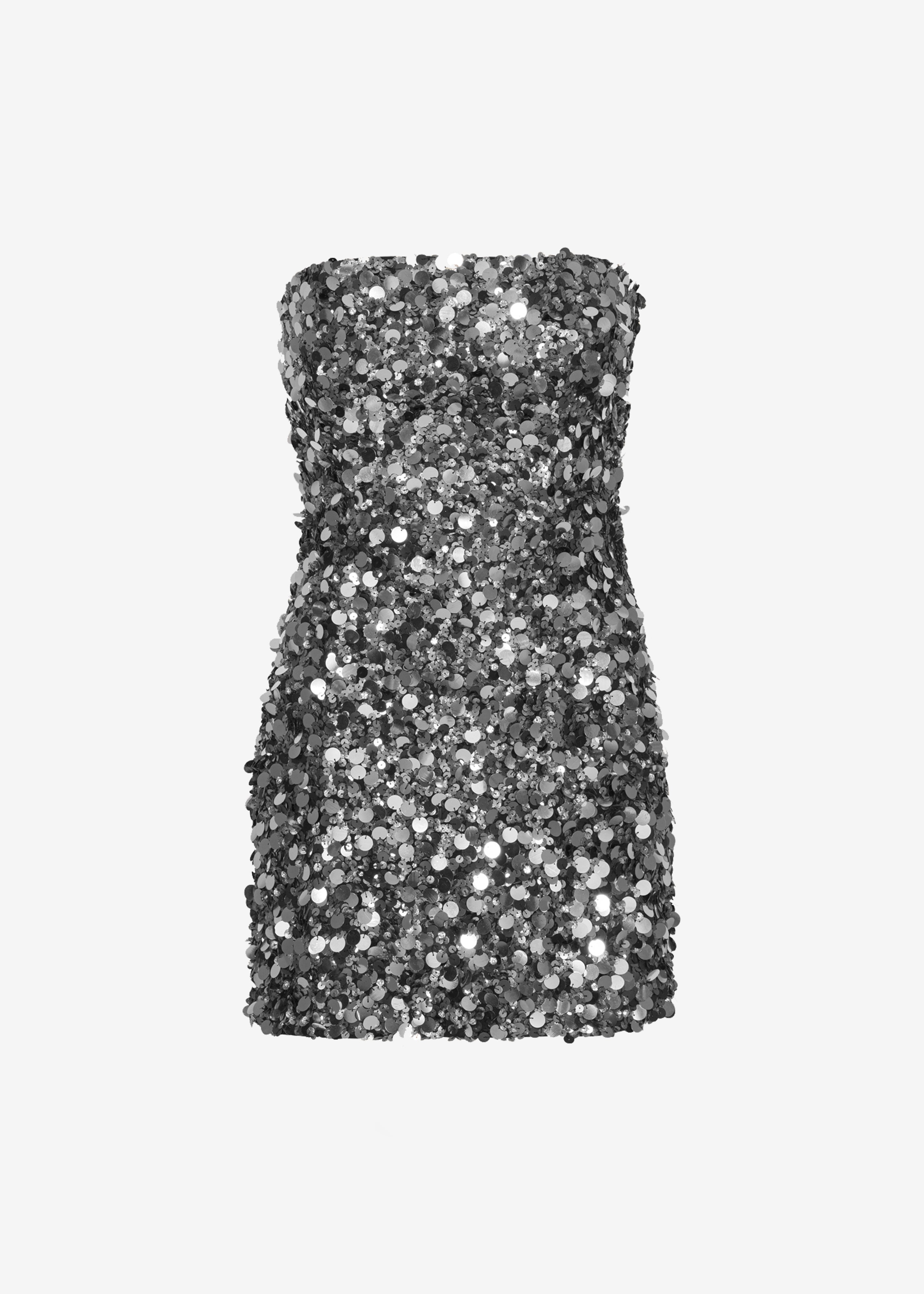 Pristina – Radiant sparkle – Strapless mini dress-Apparel & Accessories > Clothing > Dresses > Mini Dresses-Cíelo Fióra Atelier