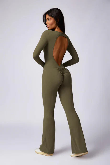 Rosalina – Round neckline – Active suit-Apparel & Accessories > Clothing > One-Pieces & Rompers > Refined Gym Jumpsuits-Cíelo Fióra Atelier