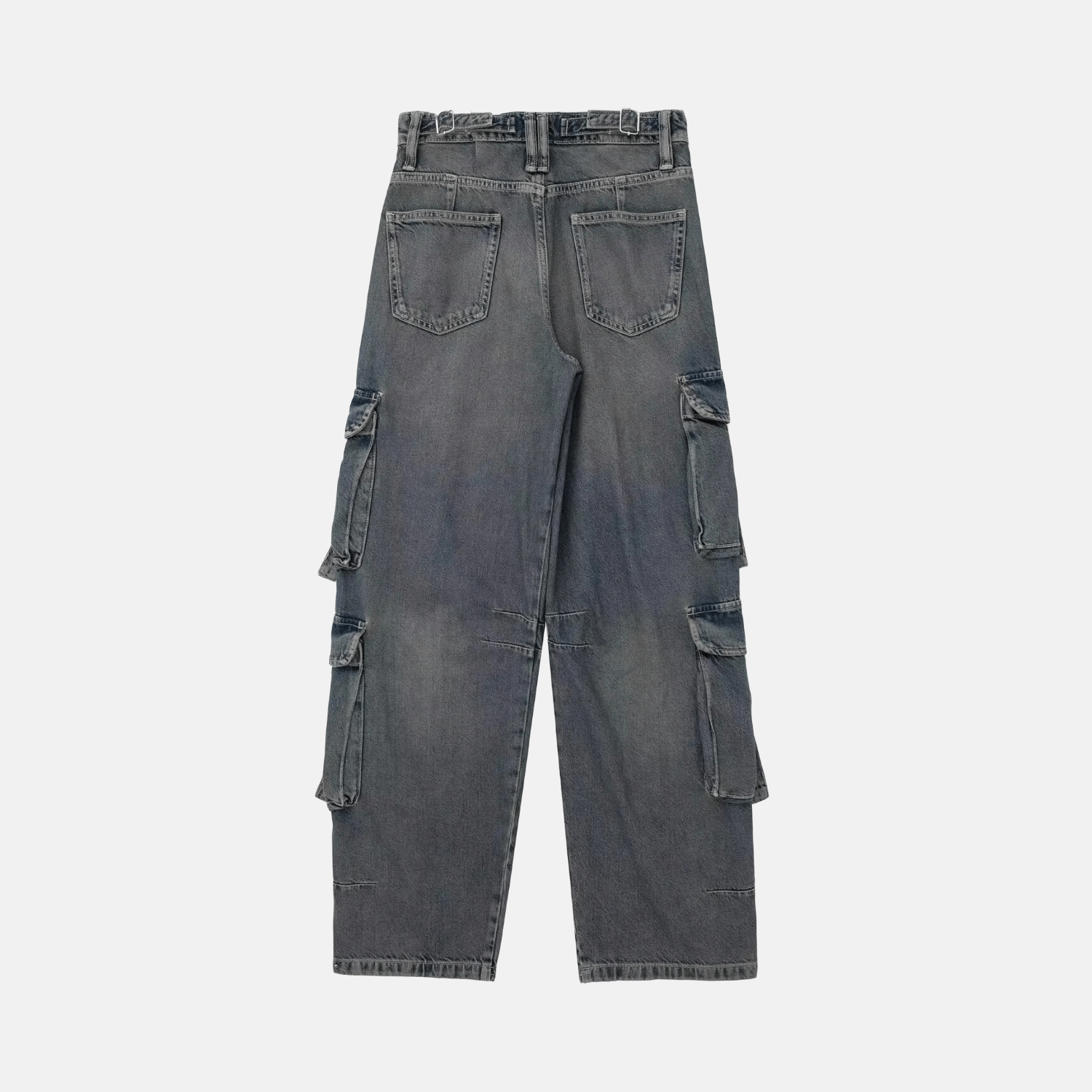 Rynelle – Distressed wash – Performance cargo pants-Apparel & Accessories > Clothing > Pants > Cargo Pants-Cíelo Fióra Atelier