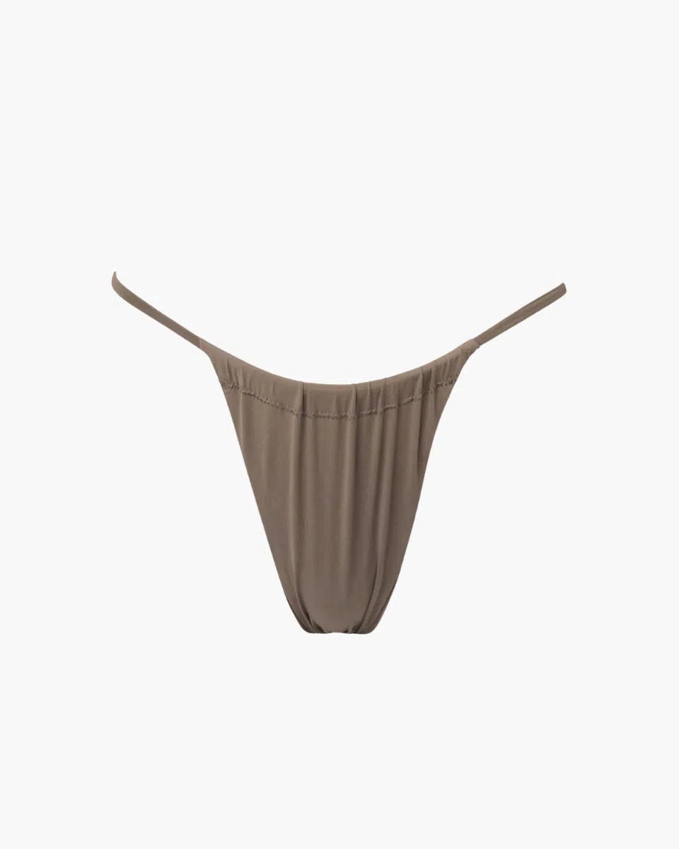 Seanna – Scrunchable coverage – Toast bikini bottom-Apparel & Accessories > Clothing > Swimwear > Bikini Bottoms-Cíelo Fióra Atelier